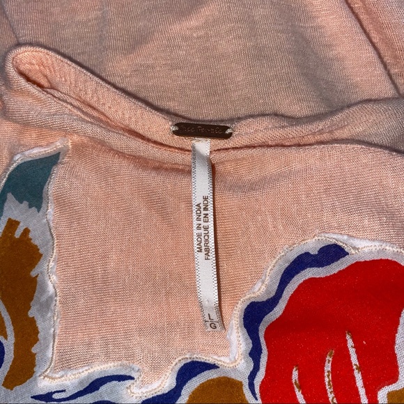 Free People Floral One Shoulder Bubble Blouse Top - Picture 11 of 13